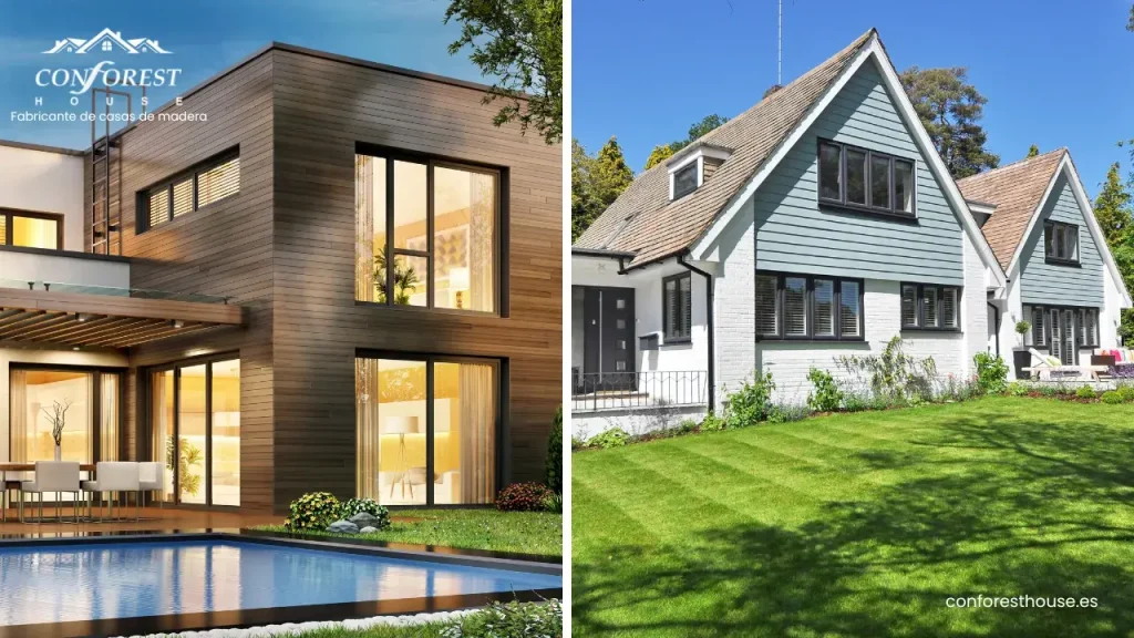 Casas tradicionales vs. casas de madera Pros y Contras- Conforest House